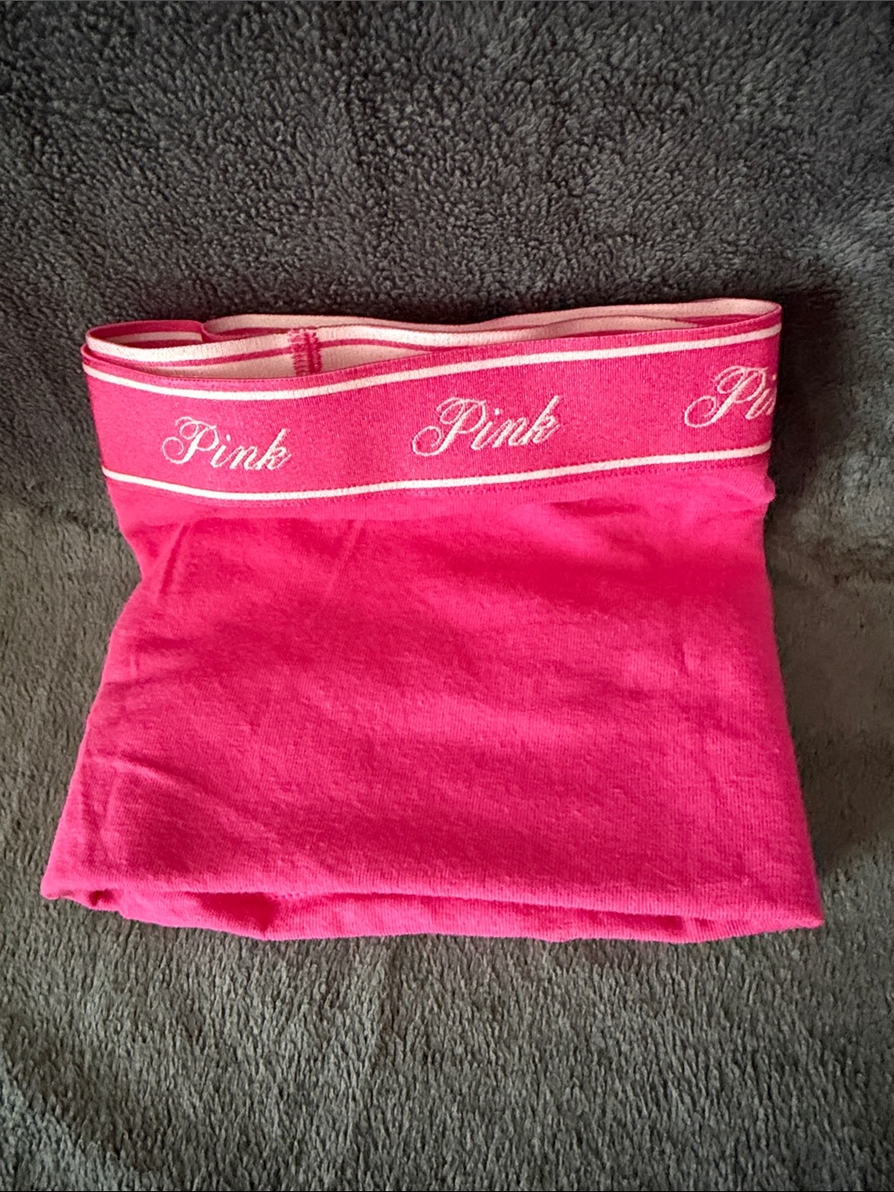 PINK Victoria's Secret Hot Pink Logo Boy shorts